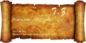 Turczer Zénó névjegykártya